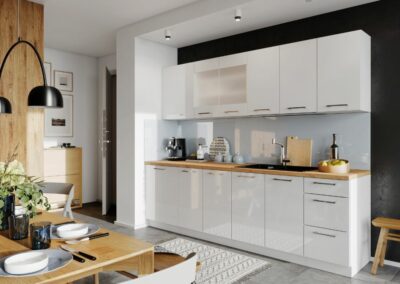 Nos gammes de cuisine - Gamme TENDANCE-Blanc ultra brillant