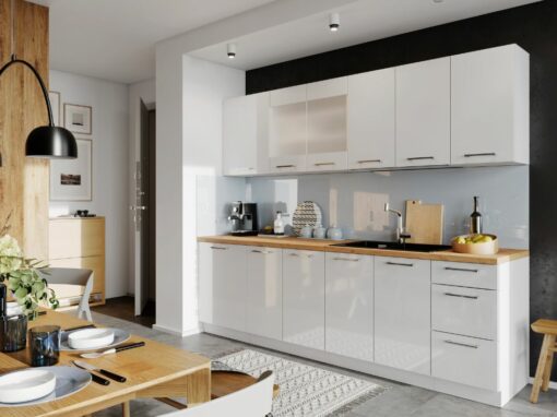 Gamme TENDANCE-Blanc ultra brillant Nos gammes de cuisine - Gamme TENDANCE-Blanc ultra brillant